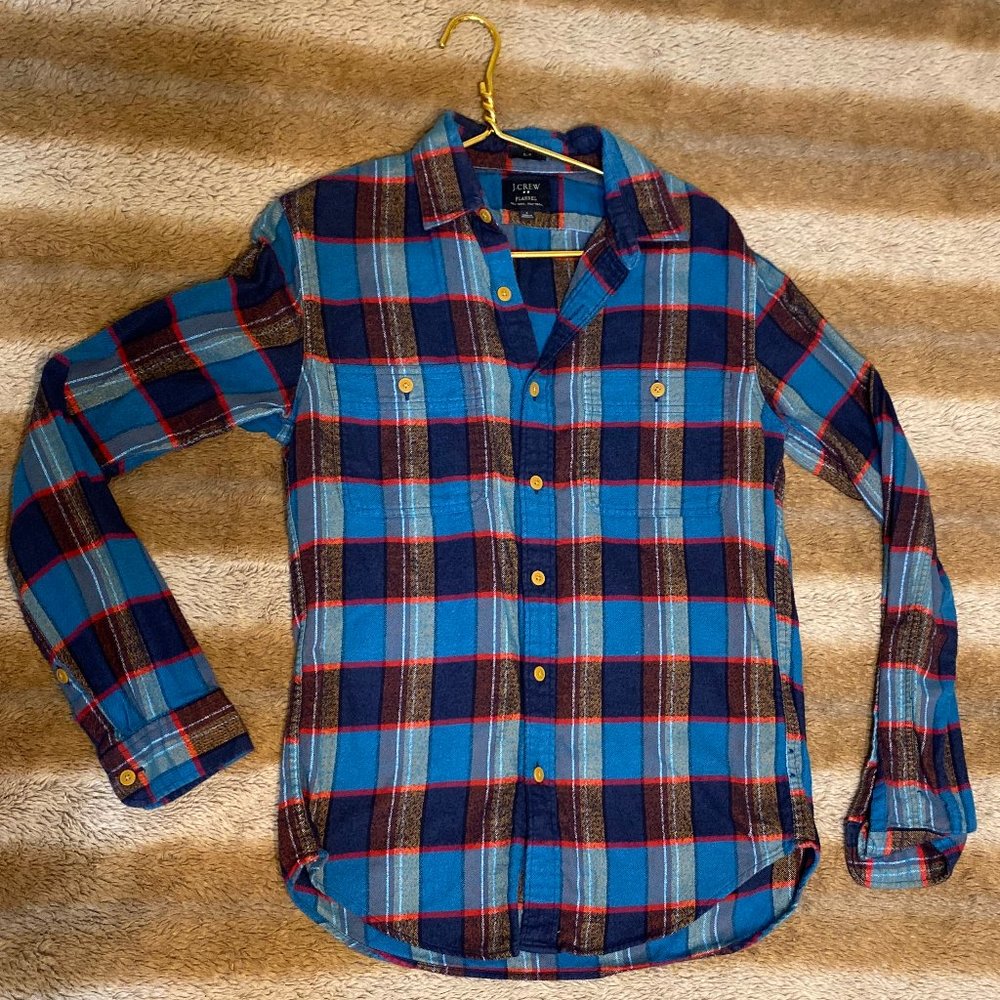 J. Crew Factory Men's Multi-Color Plaid Flannel